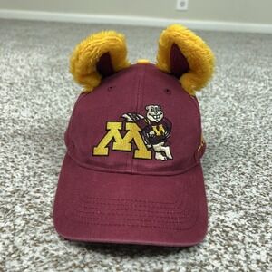Minnesota Golden Gophers Hat Cap Strap Back Boys One Size Red NCAA Football Ears